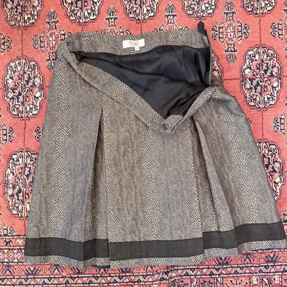 Helios & Luna Snake Print A-Line Skirt‎ with Contrast Trim Size 6